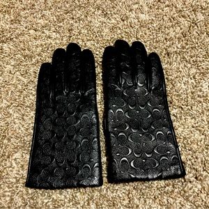 Coach gloves S/M real leather black